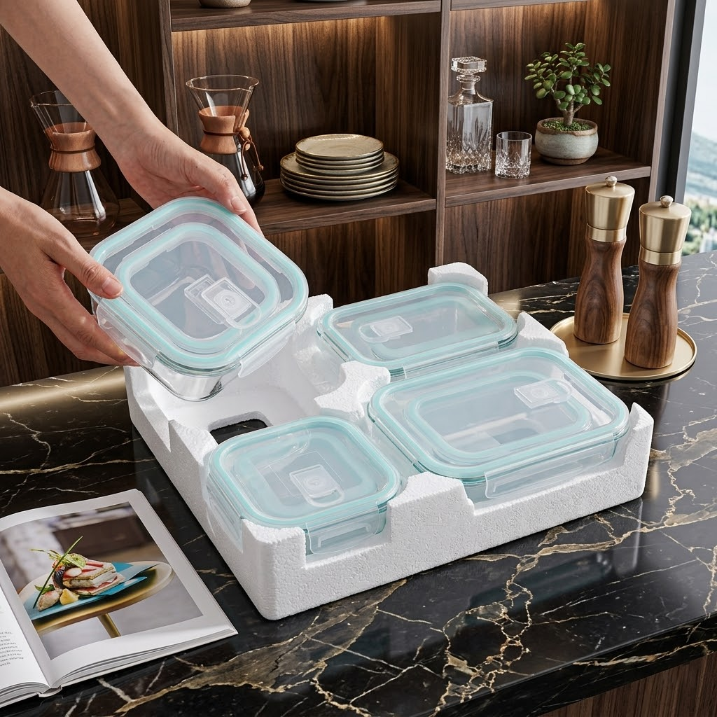Glass Food Containers With Lids Set(4 pcs)