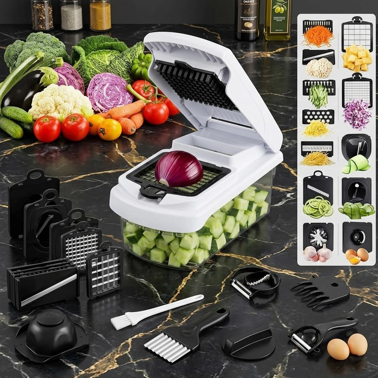 Chop Veggies in 3 Seconds — No Tears, No Mess