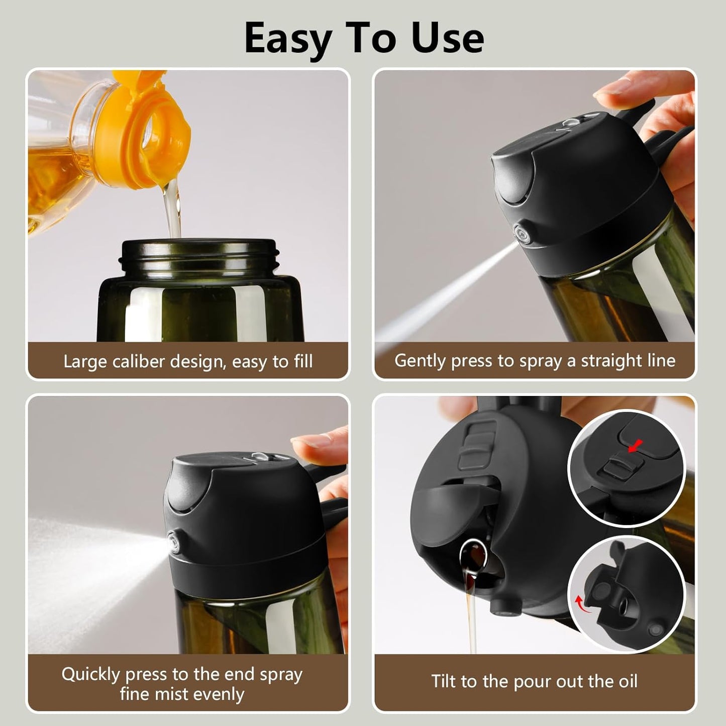 Oil Dispenser 2-in-1, Oil Spray