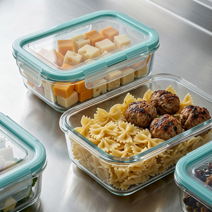 Glass Food Containers With Lids Set(4 pcs)