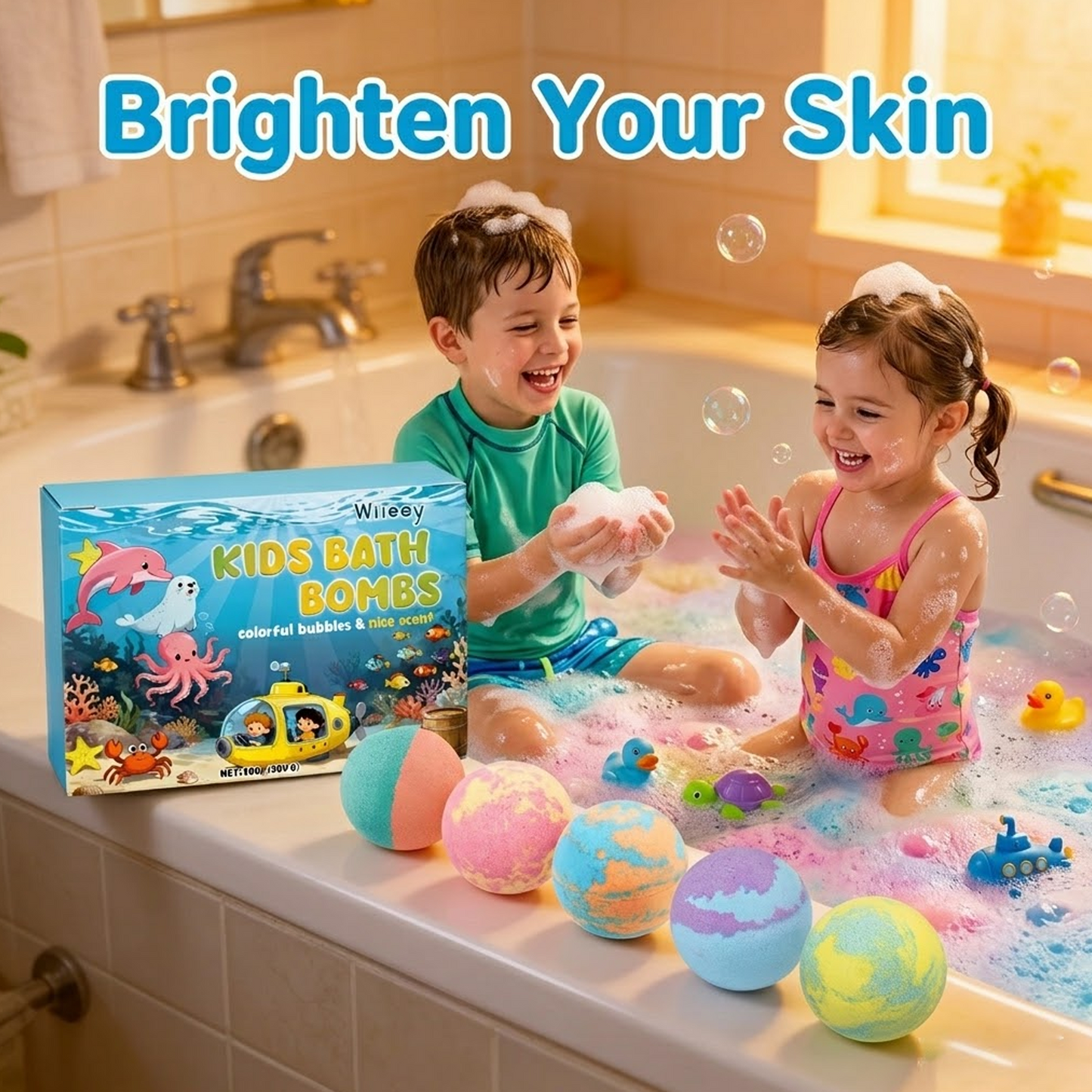 12-Piece Bath Bomb Gift Set for Kids