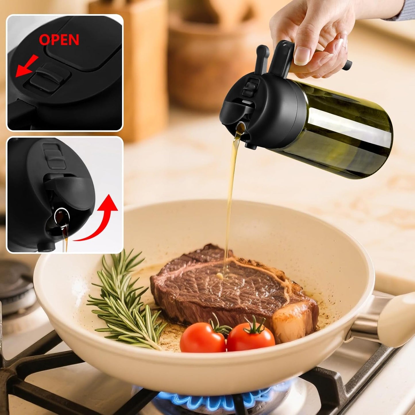 Oil Dispenser 2-in-1, Oil Spray