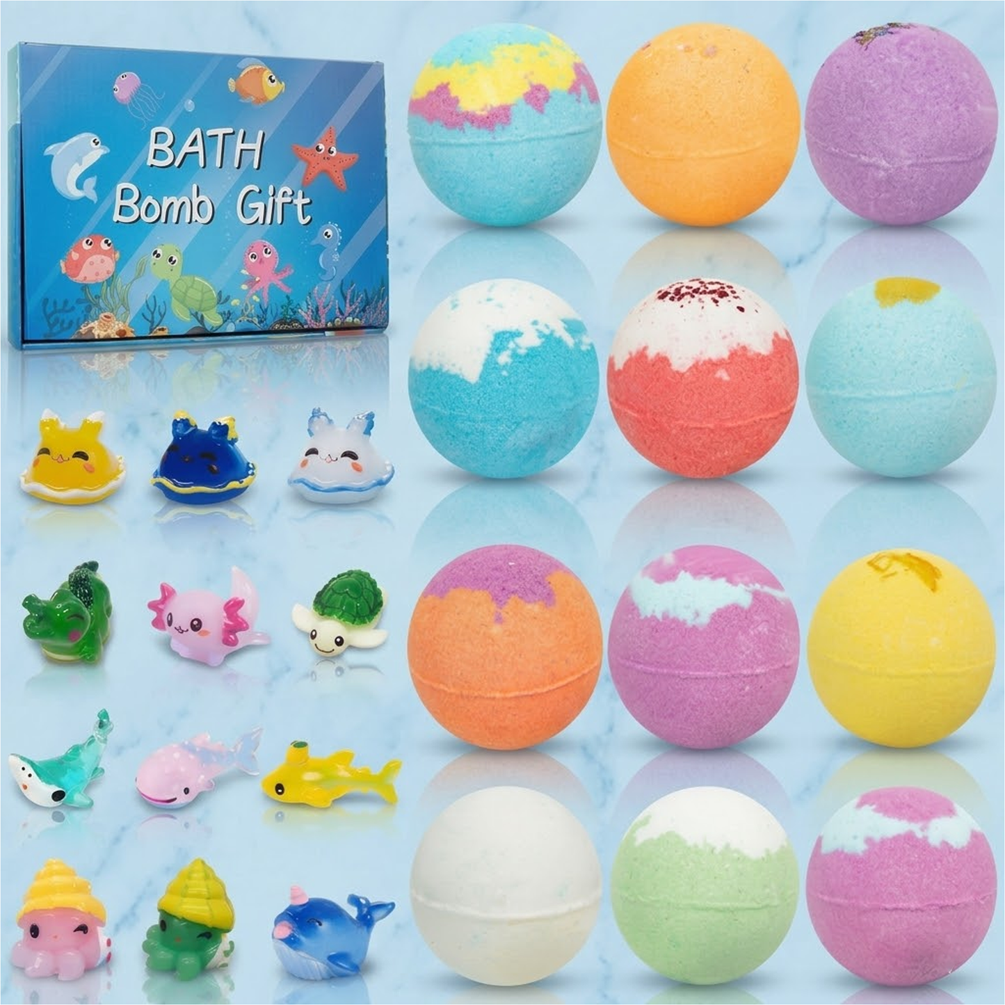 12-Piece Bath Bomb Gift Set for Kids
