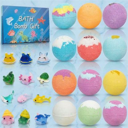 12-Piece Bath Bomb Gift Set for Kids