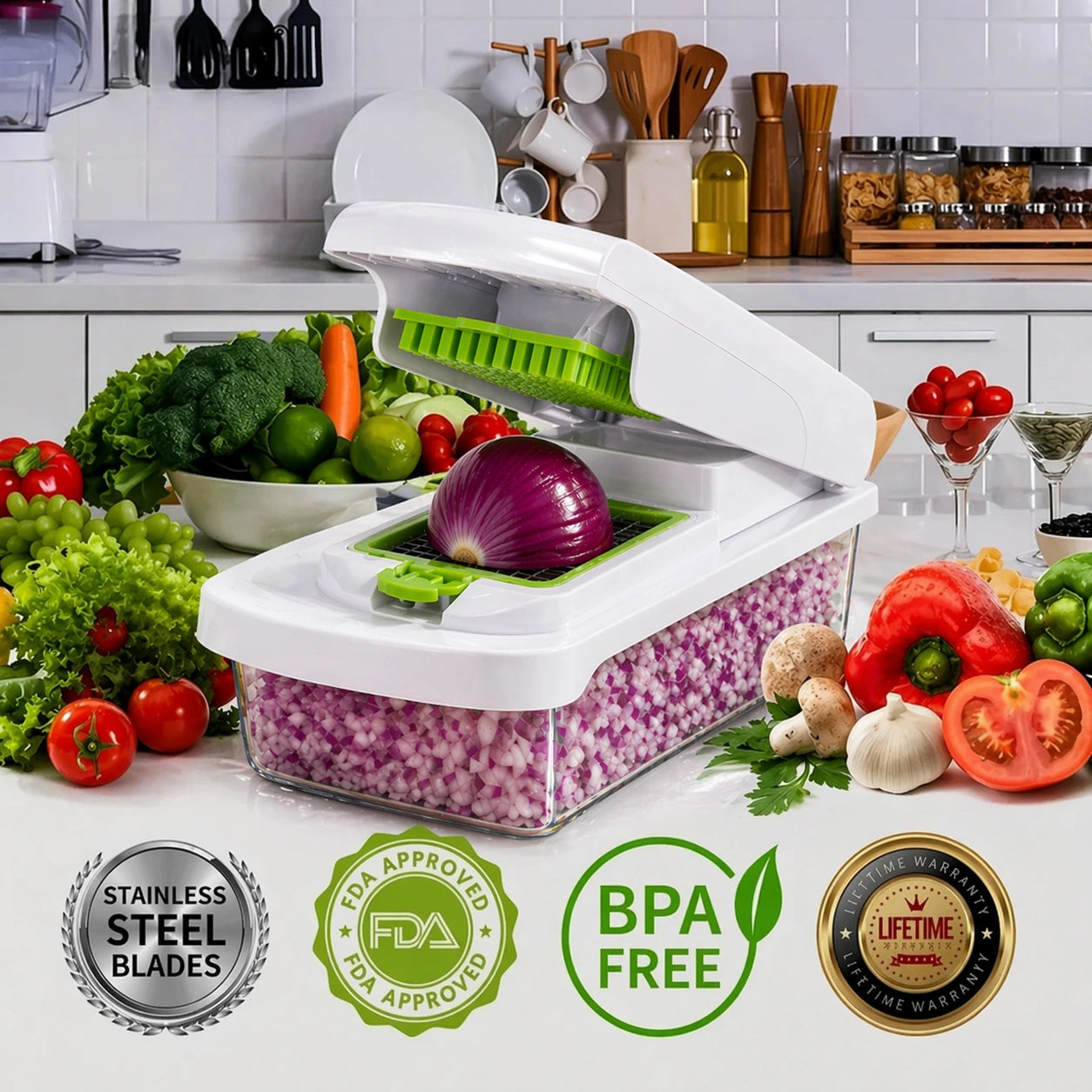 Chop Veggies in 3 Seconds — No Tears, No Mess