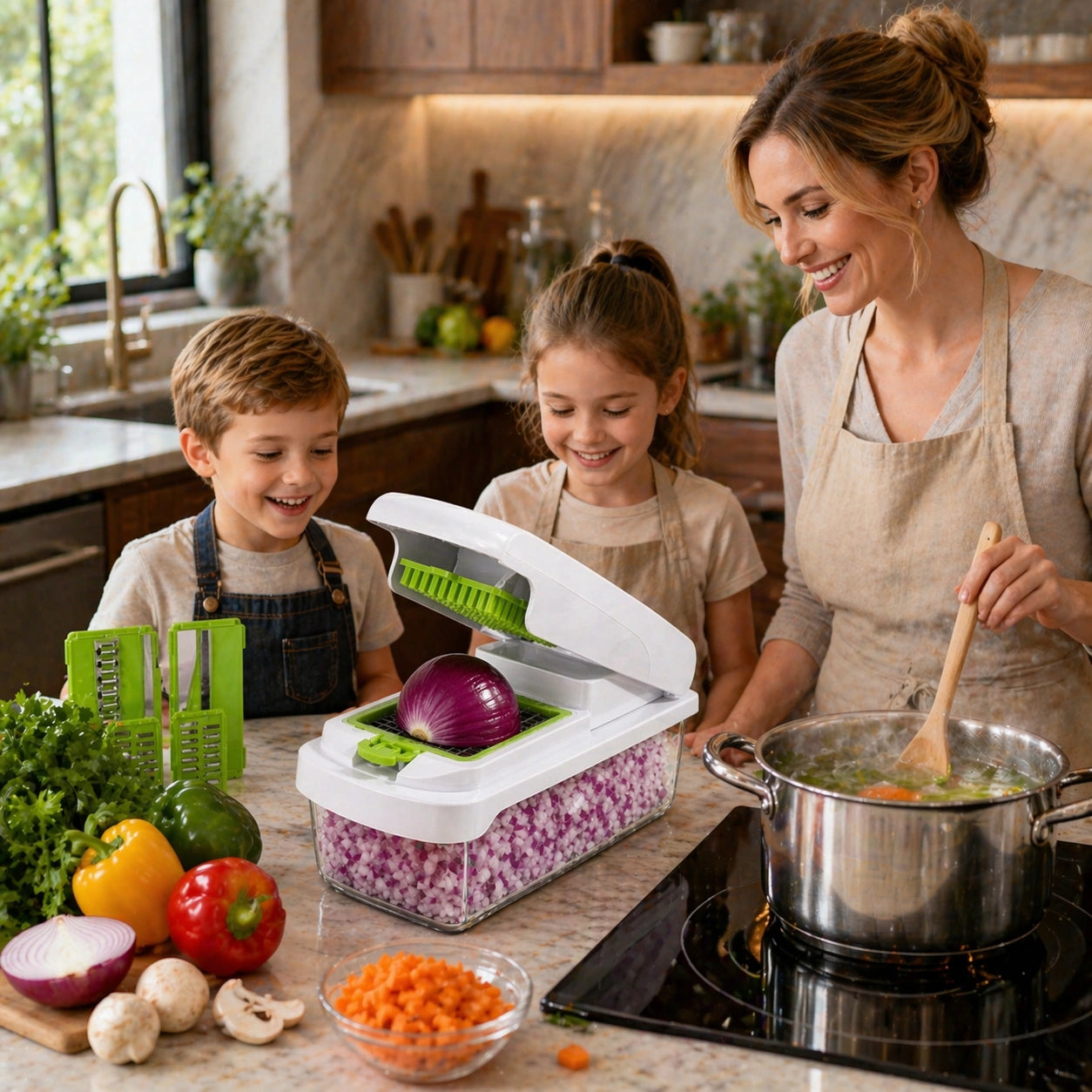 Chop Veggies in 3 Seconds — No Tears, No Mess