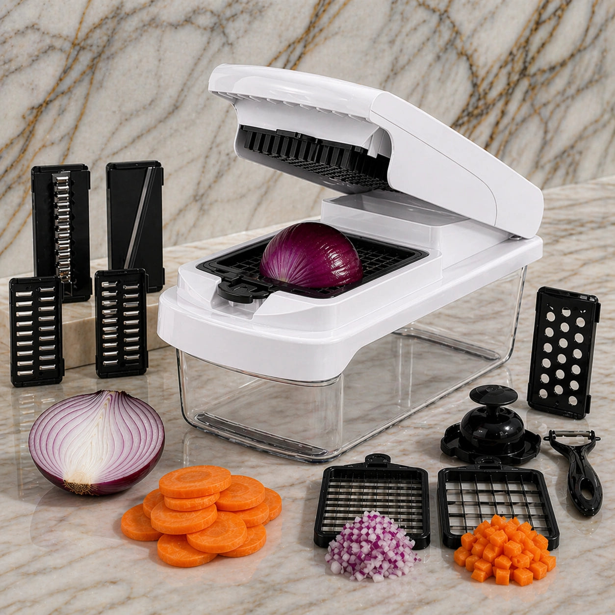 Chop Veggies in 3 Seconds — No Tears, No Mess